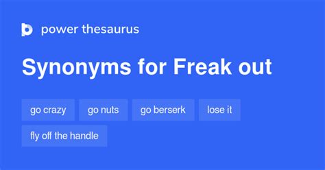 freak out synonyms